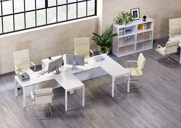 Набор мебели в офис Metal System Style (Белый/Белый) в Тарко-Сале