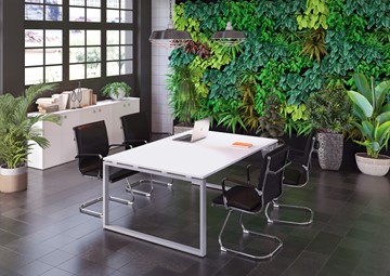 Офисный комплект мебели Metal System Style (Серый/Белый) в Салехарде