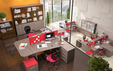 Набор мебели в офис Xten с большим шкафом для документов для 2 сотрудников в Ноябрьске