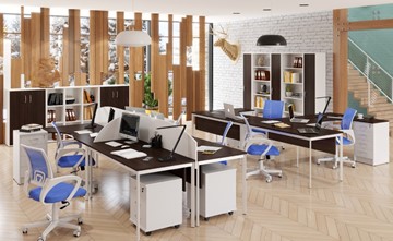 Офисный комплект мебели Imago S - два стола, две тумбы в Салехарде