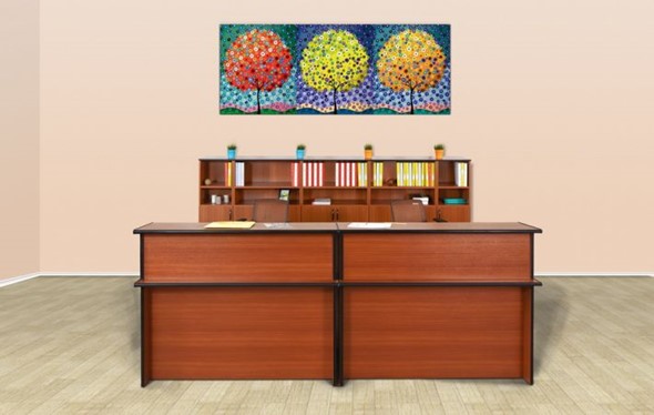 Мебель для приемной Дин-Р (французский орех) в Новом Уренгое - изображение
