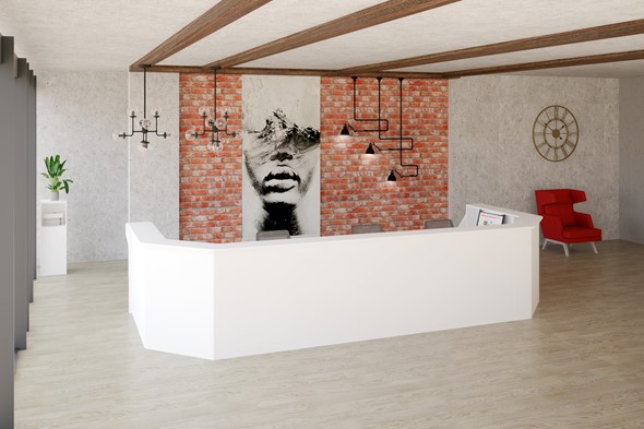 Набор мебели для ресепшн Комфорт (белый премиум) в Лабытнанги - изображение
