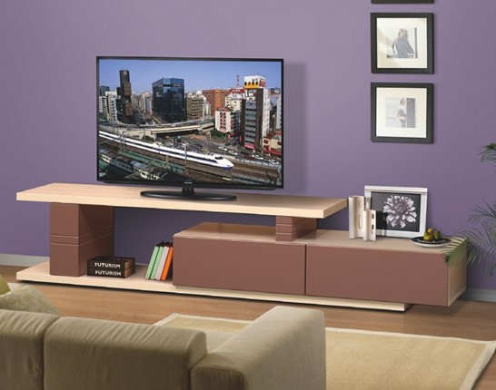 ТВ-тумба 4, цвет Капучино, Туя светлая в Салехарде - изображение