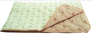 Одеяло «Зима-Лето», ткань: тик, материалы: бамбук/верблюжья шерсть в Салехарде