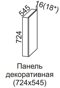 Панель декоративная Вельвет для верхних модулей 724х545 в Ноябрьске