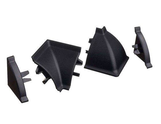 Комплект углов и заглушек для плинтуса Rehau, черный 98104 в Салехарде - изображение