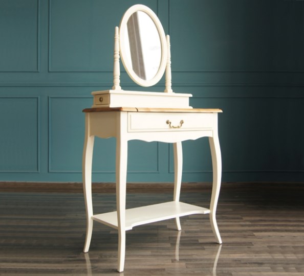Столик косметический Leontina с зеркалом (ST9321) Бежевый в Салехарде - изображение 1