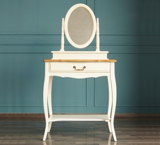 Столик косметический Leontina с зеркалом (ST9321) Бежевый в Надыме