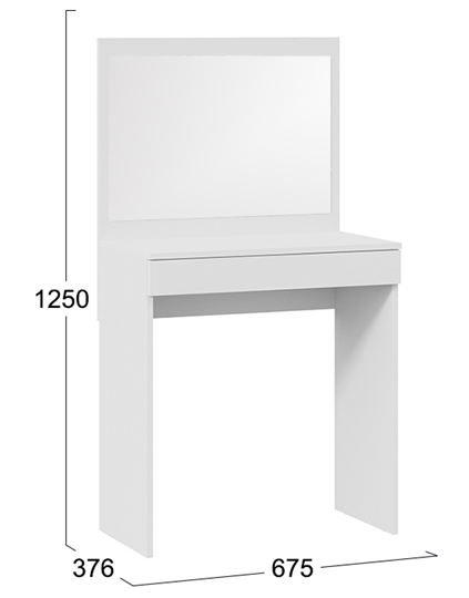 Стол туалетный Никки тип 1 (Белый Ясень) в Губкинском - изображение 6