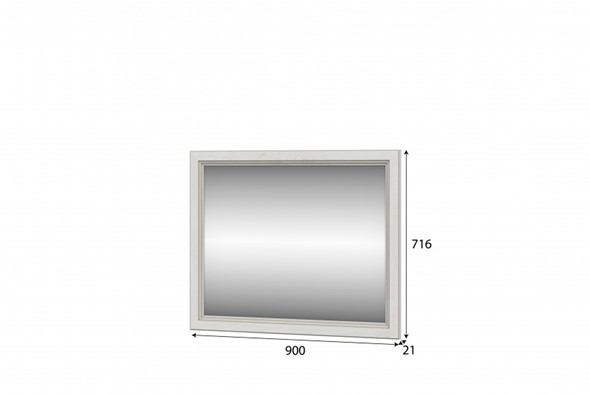 Навесное зеркало ЗР-101 Сосна Санторини светлый в Салехарде - изображение