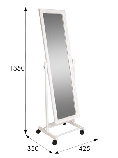 Напольное зеркало в спальню BeautyStyle 27 (135х42,5см) Белое в Тарко-Сале - изображение 7