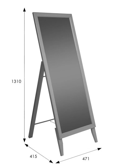 Напольное зеркало BeautyStyle 29 (131х47,1х41,5см) Серый в Надыме - изображение 6