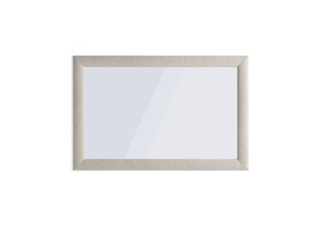 Зеркало прямоугольное 90х60, Рогожка песочный в Салехарде