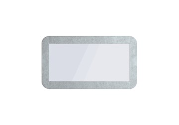 Зеркало прямоугольное Люкс, Флок Бентли светло-серый в Муравленко