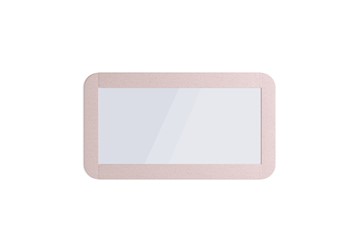 Зеркало прямоугольное Люкс, Велюр Тедди розовый в Лабытнанги