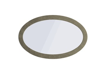 Зеркало прямоугольное овальное, Микровелюр оливковый в Салехарде