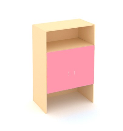 Детский шкаф ДШ-2М МДФ Беж+ Розовый в Тарко-Сале - изображение