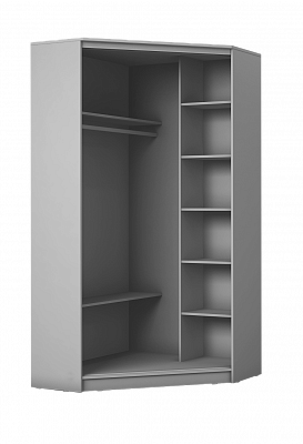 Детский угловой шкаф-купе Хит-У-24-4-77-29, Панда, Белый в Новом Уренгое - изображение 1