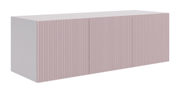 Антресоль трехдверная Зефир 119.01 (белое дерево/пудра розовая (эмаль)) в Надыме