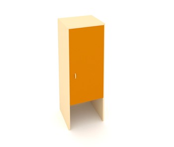 Детский шкаф-пенал МГрупп ДП-2 Беж + Оранжевый в Надыме