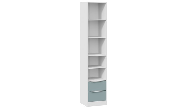 Комбинированный детский шкаф Марли (Белый/Серо-голубой) в Салехарде - изображение 4