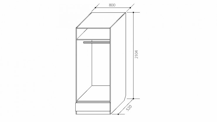 Распашной шкаф Юниор-4  для одежды  со складной дверью в Салехарде - изображение 1