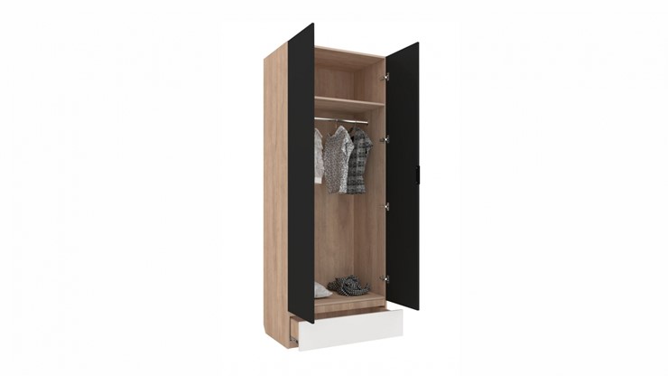 Распашной детский шкаф Юниор-4 2х-дверный для одежды в Салехарде - изображение 1