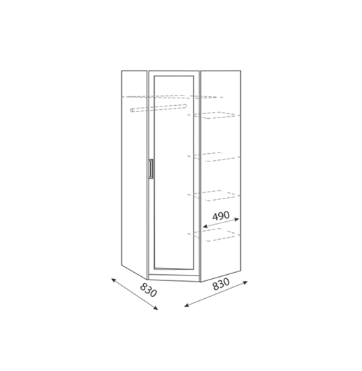 Угловой шкаф Дуглас М01 в Лабытнанги - изображение 2