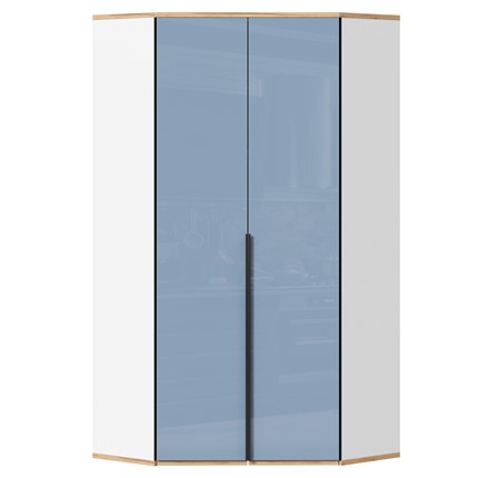 Детский угловой шкаф Урбан 528.060, белый/капри синий в Лабытнанги - изображение