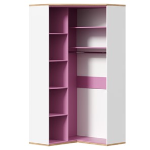 Детский шкаф угловой Урбан 528.060, белый/розовый в Лабытнанги - предосмотр 3