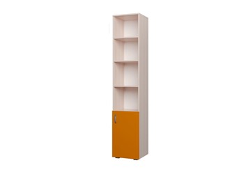 Детский шкаф-пенал 400 1Д Млечный дуб, Оранжевый в Тарко-Сале