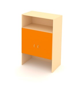 Детский 2-дверный шкаф ДШ-2М МДФ Беж+ Оранжевый в Надыме