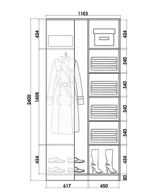 Детский шкаф-купе угловой Хит-У-24-4-77-28, Мишка в интерьере, Дуб сонома в Надыме - изображение 2