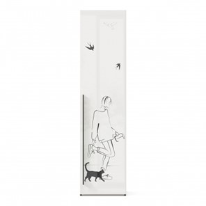 Шкаф 1-дверный Джоли Тип 1 ЛД 535.010, Серый шелк в Салехарде - предосмотр 1