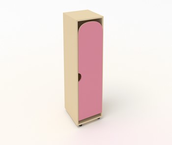 Детский шкаф-пенал ШГ1 Беж + Розовый в Надыме