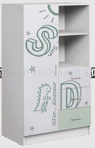 Детский шкаф распашной Алфавит (мята) Комбинированый в Надыме