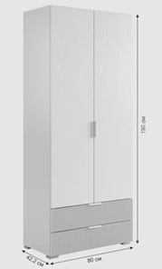 Шкаф двухдверный с ящиками Зефир 108.01 (белое дерево/пудра розовая (эмаль)) в Лабытнанги - предосмотр 7