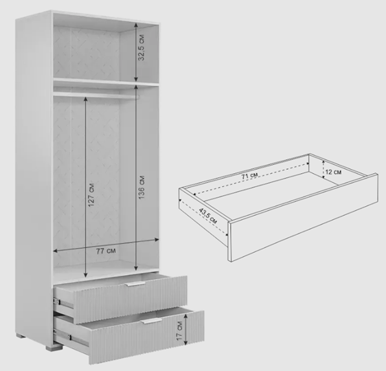 Шкаф двухдверный с ящиками Зефир 108.01 (белое дерево/пудра розовая (эмаль)) в Лабытнанги - изображение 8