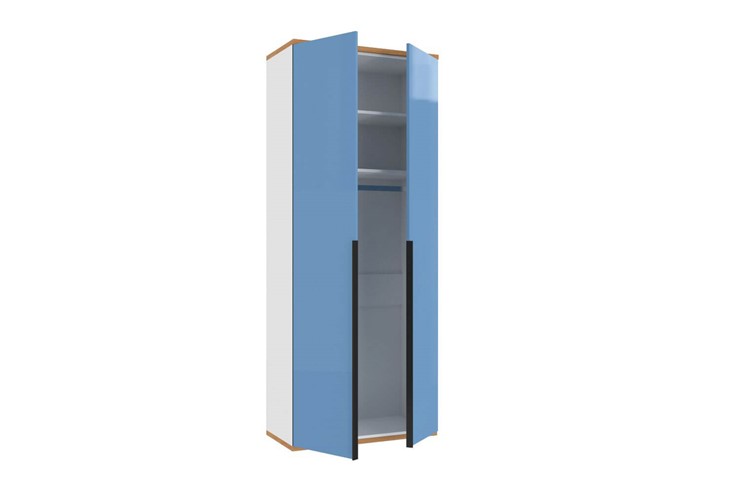 Шкаф двухстворчатый Урбан 528.050, белый/капри синий в Салехарде - изображение 2