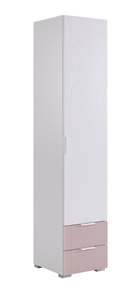 Шкаф однодверный Зефир 107.01 (белое дерево/пудра розовая (эмаль)) в Салехарде