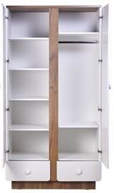Шкаф в детскую Polini kids Ameli 4010, с ящиками, белый-натуральный, серия AMELI в Салехарде - изображение 2