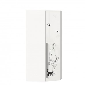 Распашной угловой шкаф Джоли 45 ЛД 535.030, Серый шелк в Ноябрьске