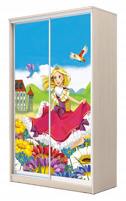 Шкаф детский ХИТ 23-4-17-77-11, Принцесса, дуб млечный в Губкинском - изображение