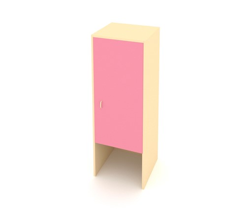 Шкаф-пенал детский ДП-2 Беж + Розовый в Салехарде - изображение