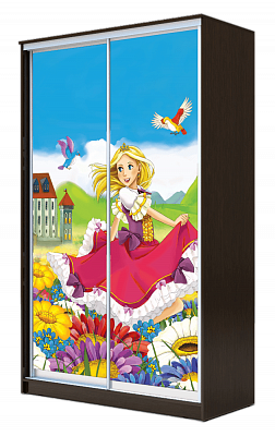 Детский шкаф-купе ХИТ 23-4-14-77-11, Принцесса, венге в Надыме - изображение