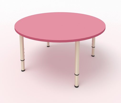Стол детский круглый ЛДСП Розовый в Салехарде - изображение