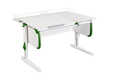 Растущий стол 1/75-40 (СУТ.25) + Polka_z 1/600 (2шт) белый/серый/Зеленый в Салехарде - предосмотр