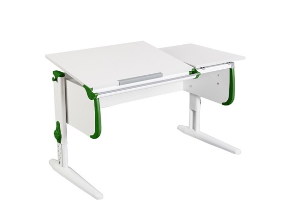 Детский стол-трансформер 1/75-40 (СУТ.25) белый/белый/Зеленый в Надыме - изображение