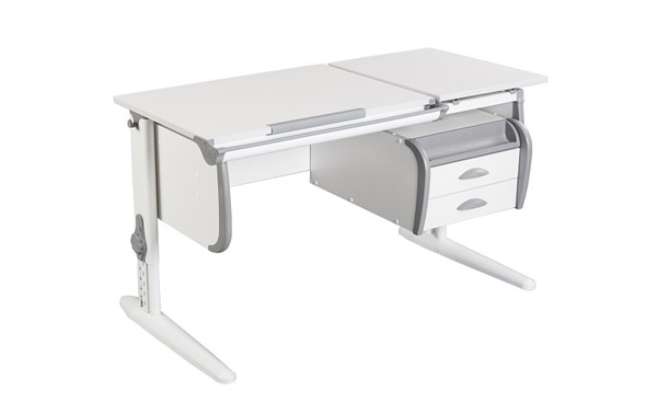 Детский стол-трансформер 1/75-40 (СУТ.25) + Tumba 3  белый/белый/Серый в Надыме - изображение