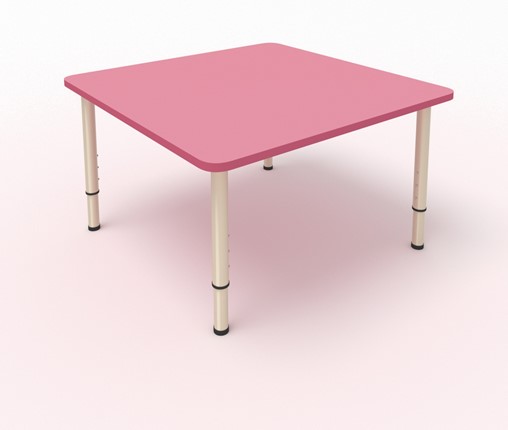 Детский стол 4-местный 70х70 ЛДСП Розовый в Салехарде - изображение